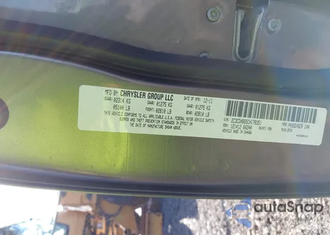 2012 Dodge Charger Se from USA, damaged, VIN 2C3CDXBG5CH178351